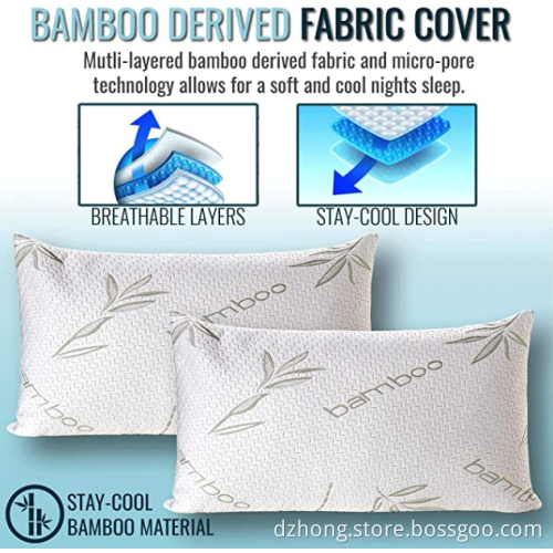 Bantal Buluh Busa Memori Cincang